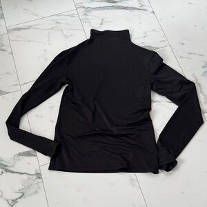 Uniqlo Women's Airism Black Long Sleeve Mock Neck Tee
